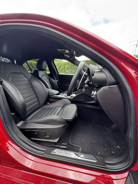 Red Alfa Romeo interior detailed